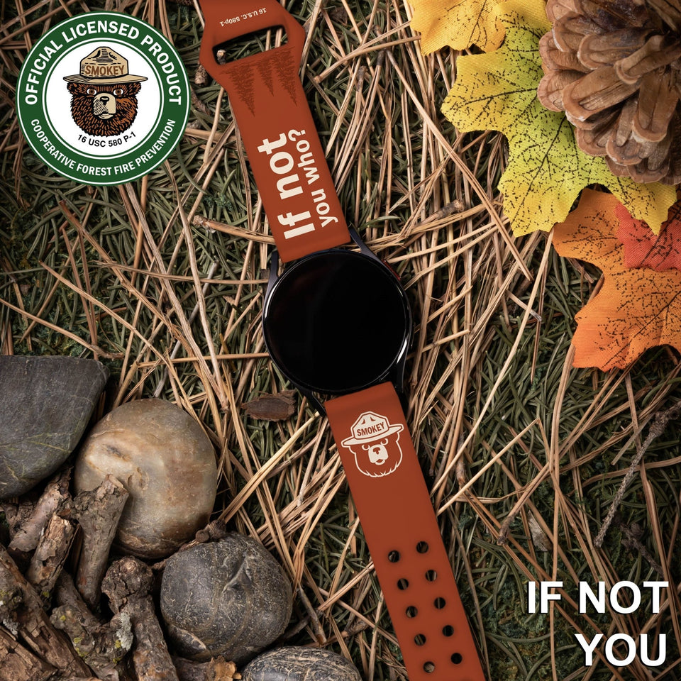Smokey Bear Classic HD Watchband for Samsung, Garmin, Fossil, and More - Wear with style