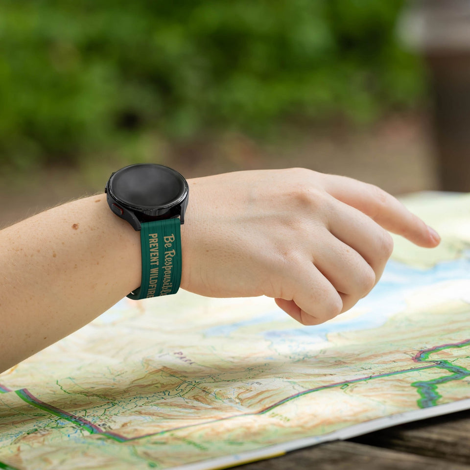 Smokey Bear Classic HD Watchband for Samsung, Garmin, Fossil, and More - Wear with style