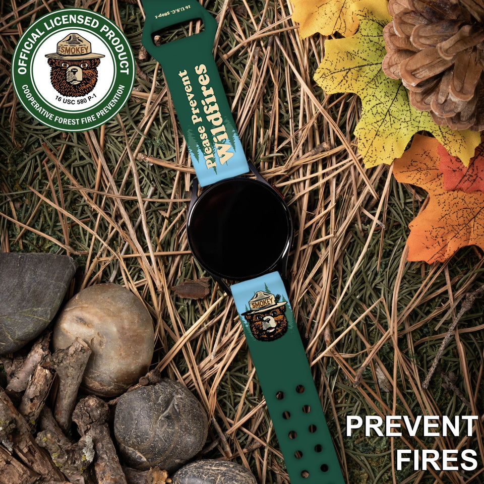 Smokey Bear Classic HD Watchband for Samsung, Garmin, Fossil, and More - Wear with style