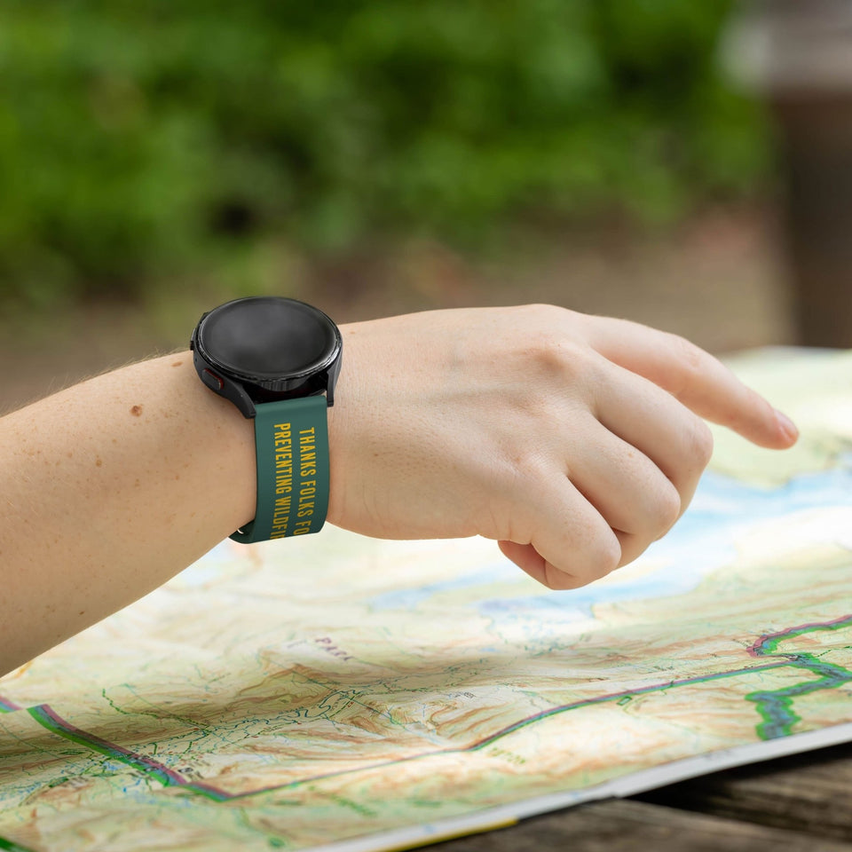 Smokey Bear Classic HD Watchband for Samsung, Garmin, Fossil, and More - Wear with style