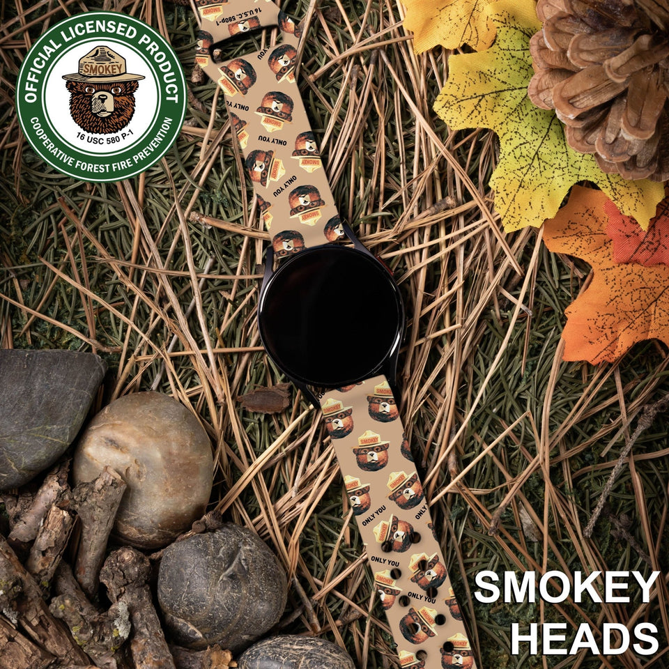 Smokey Bear Classic HD Watchband for Samsung, Garmin, Fossil, and More - Wear with style