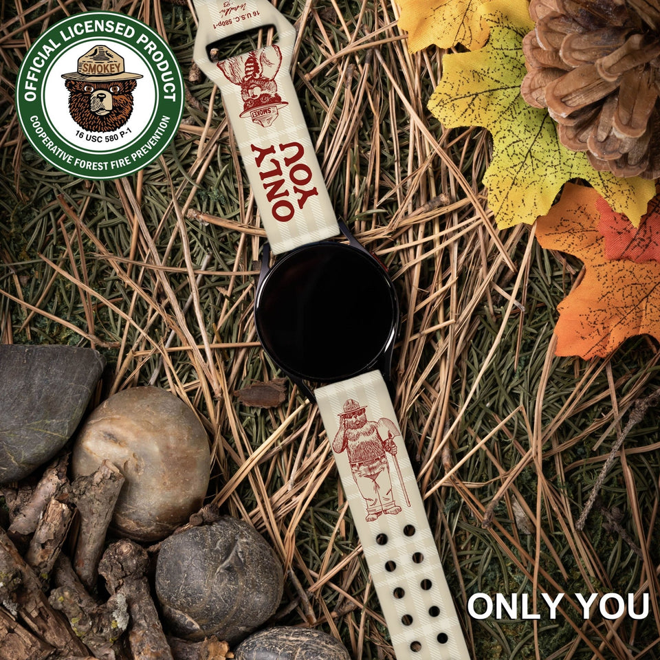 Smokey Bear Classic HD Watchband for Samsung, Garmin, Fossil, and More - Wear with style