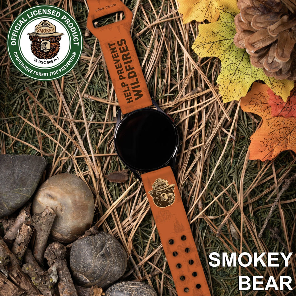 Smokey Bear Classic HD Watchband for Samsung, Garmin, Fossil, and More - Wear with style