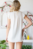SOLID RUFFLE MOCK NECK BLOUSE - Wear with style