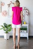 SOLID RUFFLE MOCK NECK BLOUSE - Wear with style
