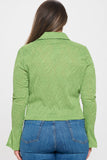 Solid Textured Long Sleeve Top - Wear with style