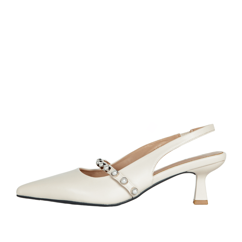 Sophia Slingback Pumps Ivory - Wear with style