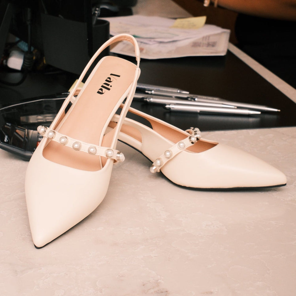 Sophia Slingback Pumps Ivory - Wear with style
