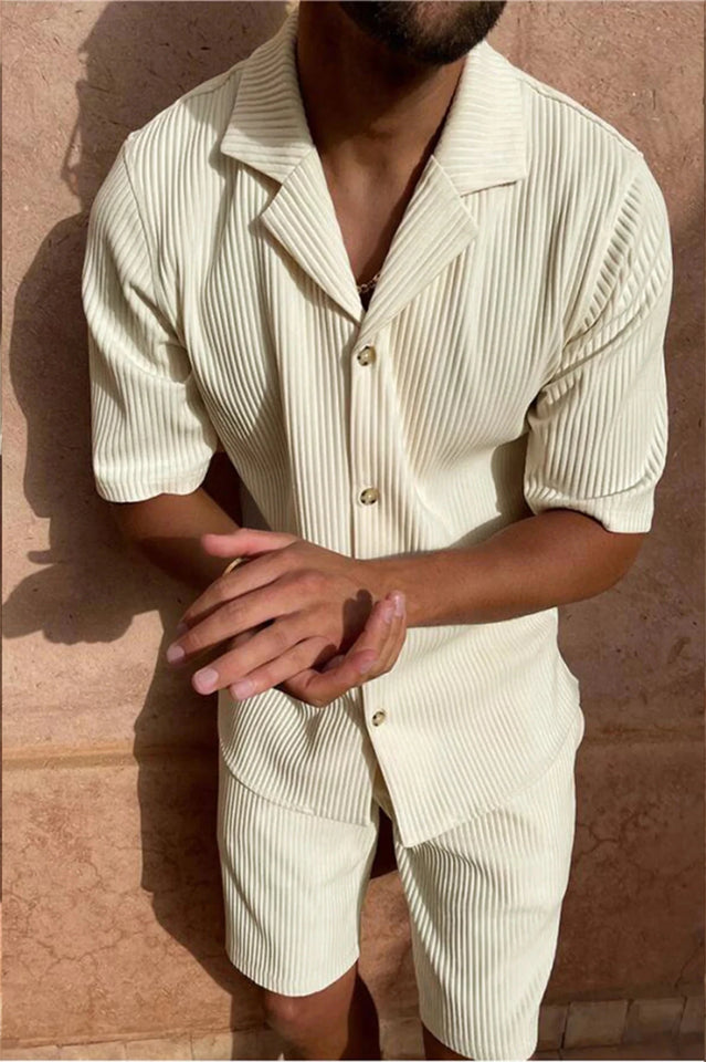 Spring/Summer stretch casual men beach shorts set - Wear with style