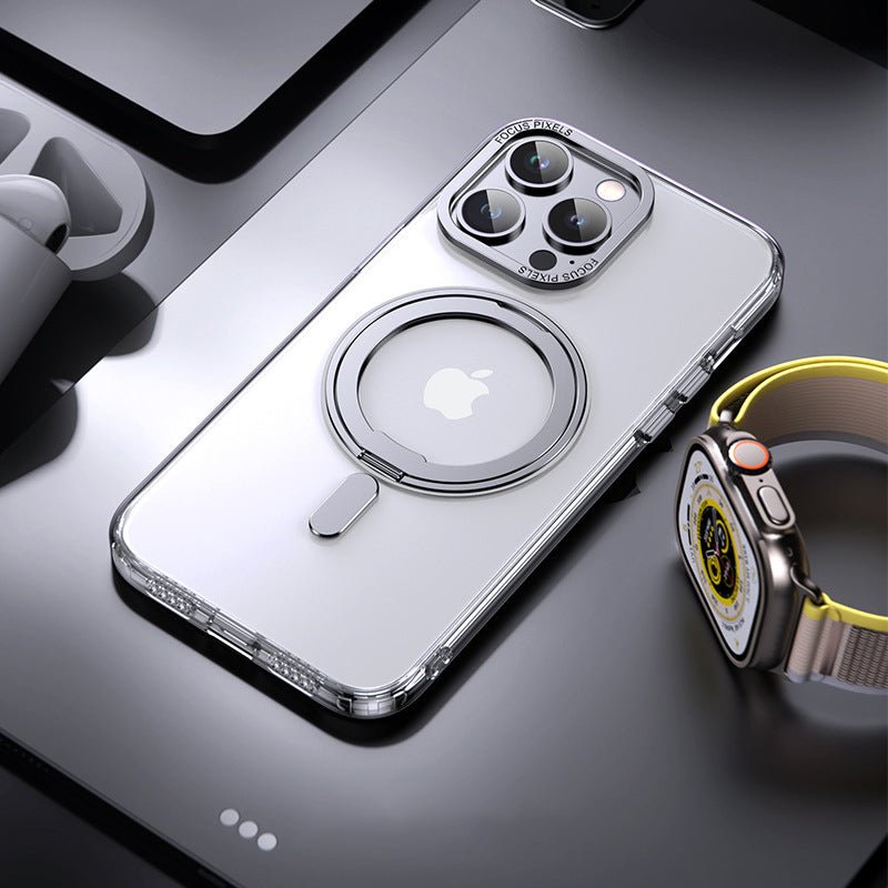 Stand Transparent Frosted Magsafe iPhone Case - Wear with style