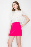 Star Cutwork Butterfly Short Sleeve Top - Wear with style