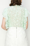 Star Cutwork Butterfly Short Sleeve Top - Wear with style