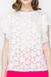 Star Cutwork Butterfly Short Sleeve Top - Wear with style