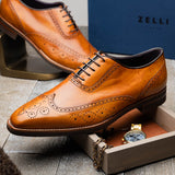 25-562-CML STEPHANO Wingtip Oxford Camel