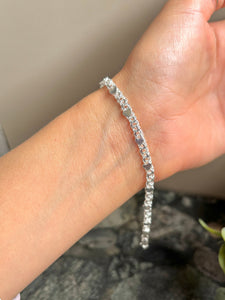 Sterling Silver 925 Chino Link Bracelet with Hearts, pulsera de plata .925 - Wear with style