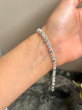 Sterling Silver 925 Chino Link Bracelet with Hearts, pulsera de plata .925 - Wear with style