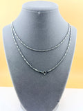 Sterling Silver 925 Diamond - Cut Curb Chain Necklace - Cadena de plata .925 estilo espejo - Wear with style
