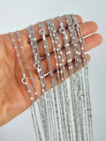 Sterling Silver 925 Diamond - Cut Curb Chain Necklace - Cadena de plata .925 estilo espejo - Wear with style