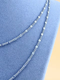 Sterling Silver 925 Diamond - Cut Curb Chain Necklace - Cadena de plata .925 estilo espejo - Wear with style