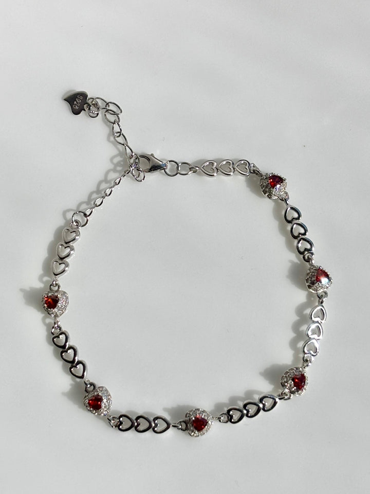 Sterling silver 925 heart bracelet | Pulsera de plata 925 | pulsera de corazones - Wear with style