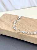 Sterling silver 925 open hearts bracelet | silver 925 link bracelet | Pulseras de plata 925 | pulseras de corazones para mujer - Wear with style