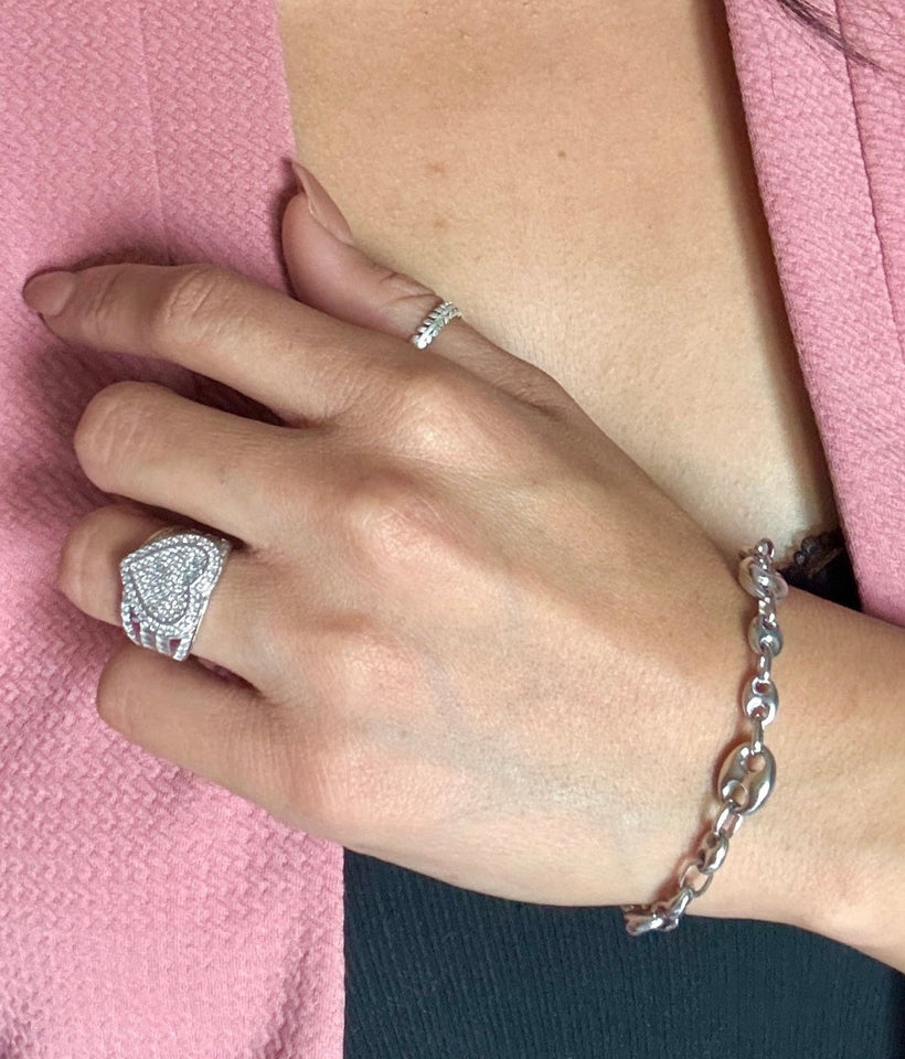 Sterling silver chain bracelet, silver 925 jewelry | Pulseras de plata .925 - Wear with style