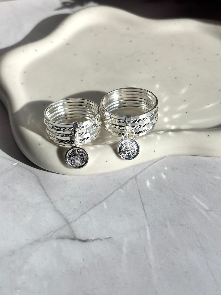 Sterling silver saint benedict semanario ring | Statement ring | spiritual jewelry - Wear with style
