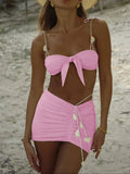 Stylish kelly three piece swimsuit - Wear with style