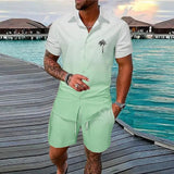 Summer Beach Party Men's Casual Outdoor Beach Shorts Set - Wear with style