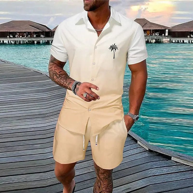 Summer Beach Party Men's Casual Outdoor Beach Shorts Set - Wear with style