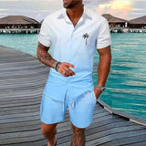 Summer Beach Party Men's Casual Outdoor Beach Shorts Set - Wear with style