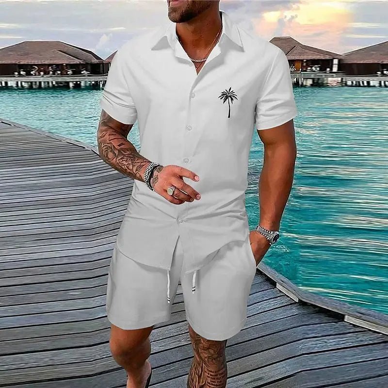 Summer Beach Party Men's Casual Outdoor Beach Shorts Set - Wear with style