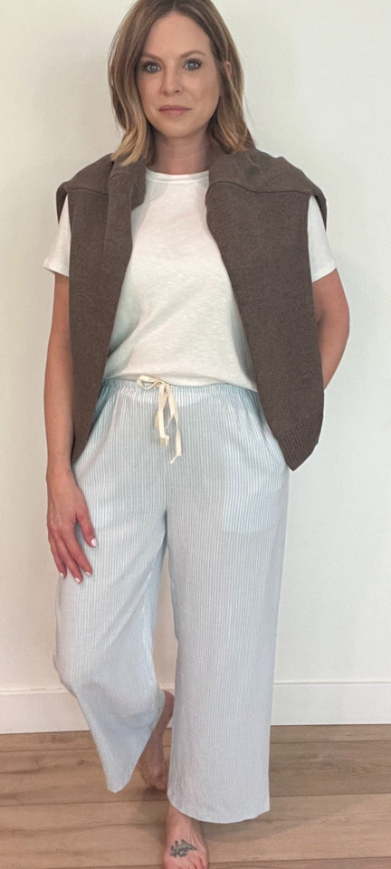 Summer Breeze Pants-Blue/White - Wear with style