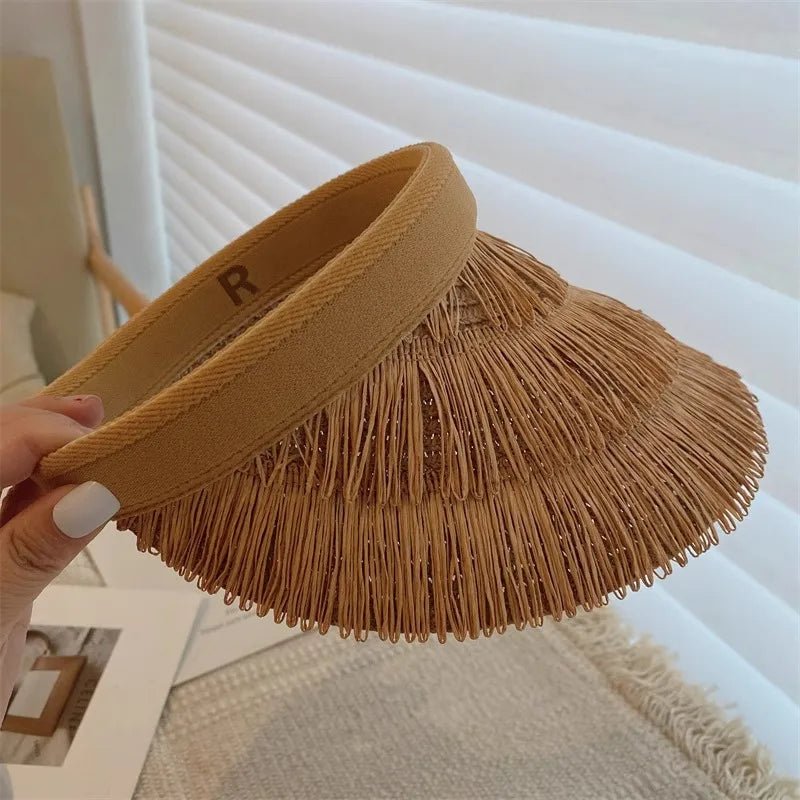 Summer Straw Sun Visor Hat - Wear with style
