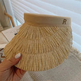 Summer Straw Sun Visor Hat - Wear with style