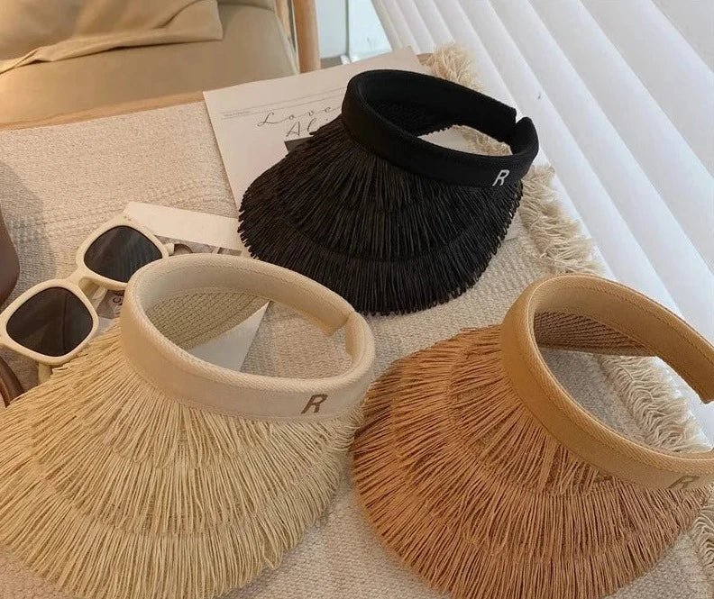 Summer Straw Sun Visor Hat - Wear with style