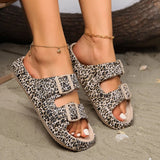 Summer Women Comfort Leopard Soft Thick-Soled Slippers - Wear with style
