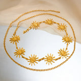 Sun Face Stainless Steel Belly Waist Chain Bikini Jewelry - Wear with style