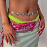 Sun Face Stainless Steel Belly Waist Chain Bikini Jewelry - Wear with style