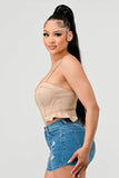 SUPER SOFT SCUBA SIDE FRILLED CAMI BODYSUIT - Wear with style