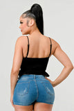 SUPER SOFT SCUBA SIDE FRILLED CAMI BODYSUIT - Wear with style