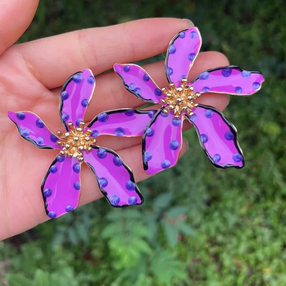 Sweet Big Flower Stud Earrings - Wear with style