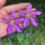 Sweet Big Flower Stud Earrings - Wear with style