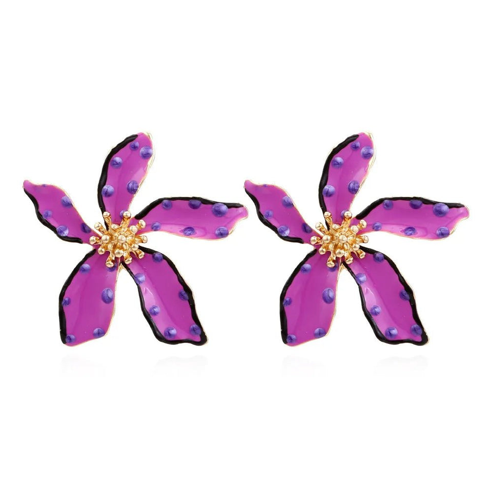 Sweet Big Flower Stud Earrings - Wear with style