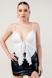 Sweetheart Bow-Tie Lace Cami Top - Wear with style