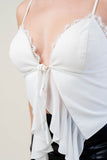 Sweetheart Bow-Tie Lace Cami Top - Wear with style