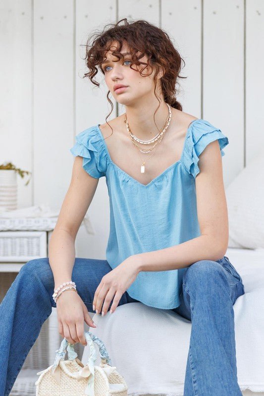 SWEETHEART NECKLINE TOP - Wear with style