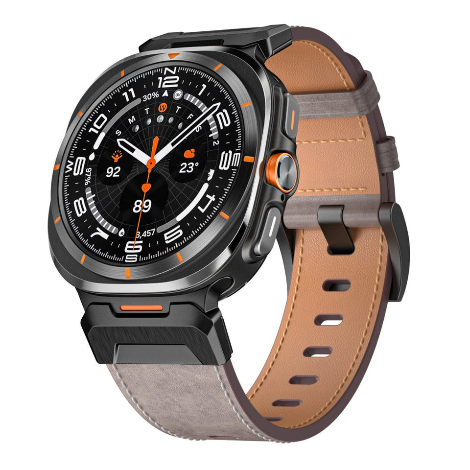 Tactical Leather Band For Galaxy Watch 7 Ultra/8 Ultra - Wear with style