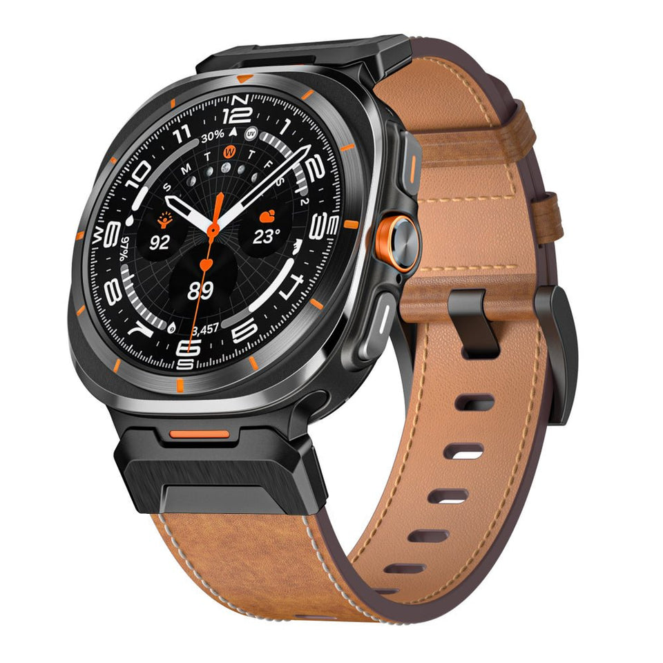 Tactical Leather Band For Galaxy Watch 7 Ultra/8 Ultra - Wear with style