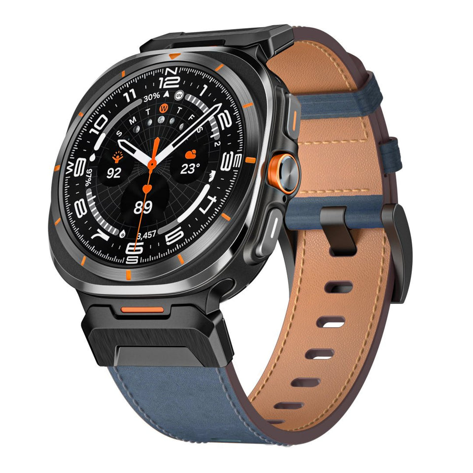 Tactical Leather Band For Galaxy Watch 7 Ultra/8 Ultra - Wear with style